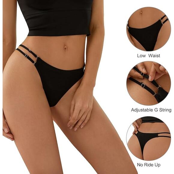 Size Small Seamless G String No show Thong Underwear (6 pk) - Picture 2 of 4